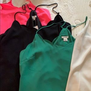 Lot of silk jcrew tanks